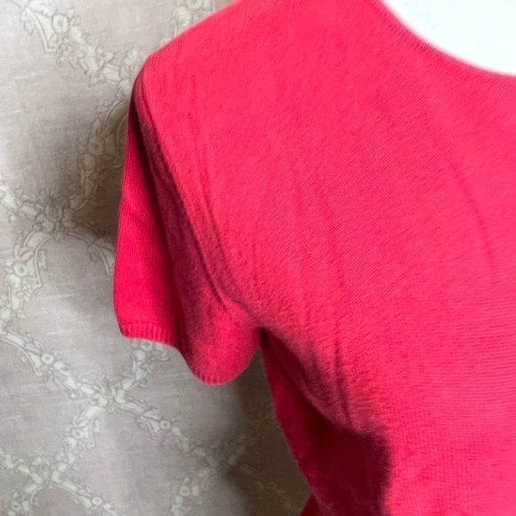Lands' End Red Sleeve Round Neck Sweater - Picture 7 of 7